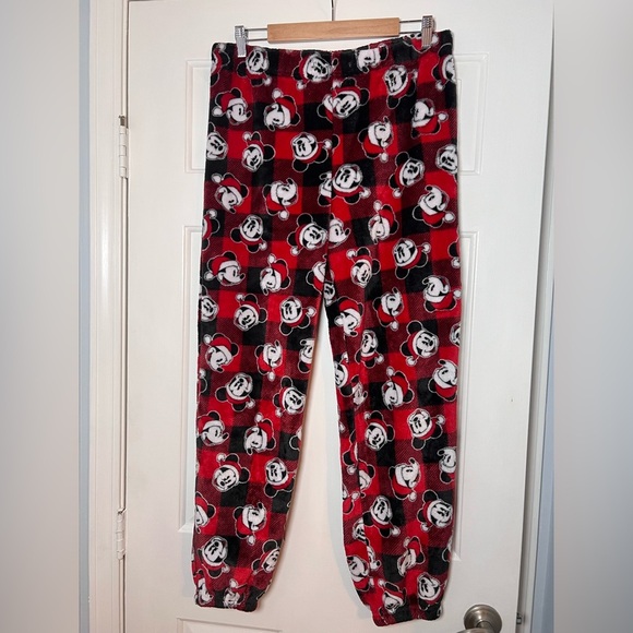 DISNEY Mickey Mouse Christmas Pajama Pants Women’s XL Sleep Joggers Lounge PJ’s - Picture 2 of 5